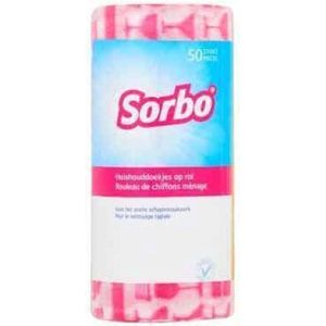Sorbo Huishouddoekjes – Set van 2 Rollen (100 Doekjes) – Hygiënisch & Effectief