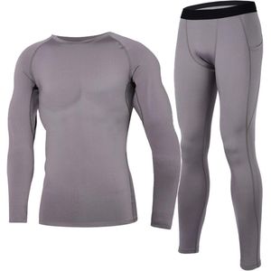 Heren Thermo Ondergoed Lange Winter Broeken Fleece Voering Ademend Voor Fietsen Hardlopen Skiën