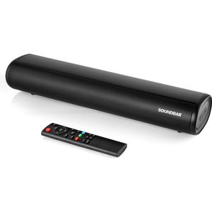 Mini soundbar, gaming soundbar met ingebouwde subwoofer surround sound, draadloze 5.0 Bluetooth-apparaatstreaming, GROTE afstandsbediening