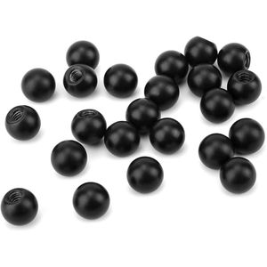 Allecto Plus - Decoratieve Schroefdoppen set voor Verlichtingsarmatuur - Zwart - 24 stuks - Stalen Kogel Lampdecoratie