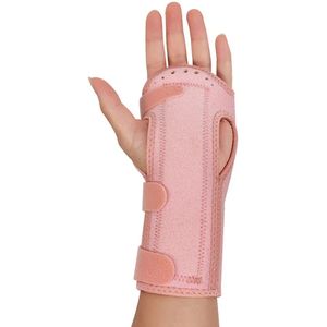 Luxe polsbrace met spalk – Wrist Wraps – Pols Ondersteuning – Inclusief Kralen Rondom Handpalm – Ademend & Comfortabel – Polsbandage – Polssteun voor Sport & Dagelijks Gebruik – Roze