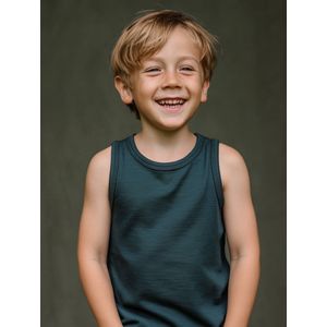 Wollen Kinderhemd - Merinowol - Orion Blue 104