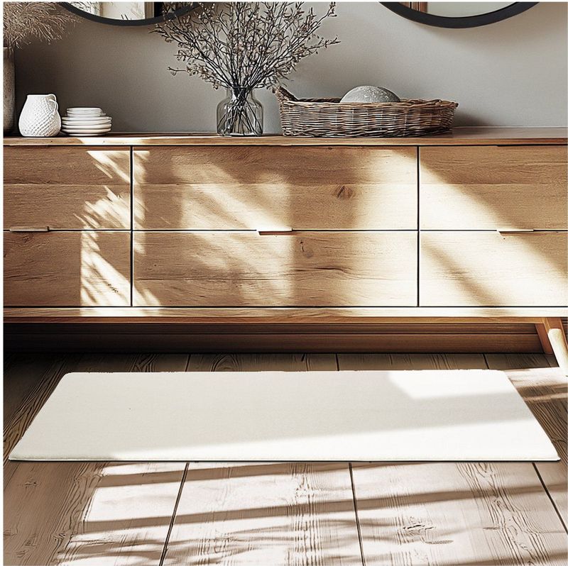 Soft Zone - Vloerkleed - Crème - 60 x 110 cm - Polyester, Antislip Onderkant