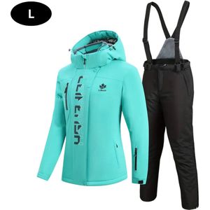 Bovista Ski Suit - Skipak - SkiBroek - Wintersport - Skijas - Dames - 2-Delig - Turquoise - Maat S