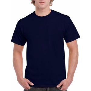 Navy blauw katoenen shirt voor volwassenen 2XL (44/56)