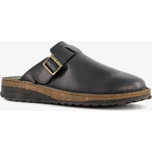 Hush Puppies leren heren pantoffels zwart - Maat 40 - Sloffen