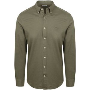 McGregor - Overhemd Piqué Stretch - Groen - Regular-fit - Katoen