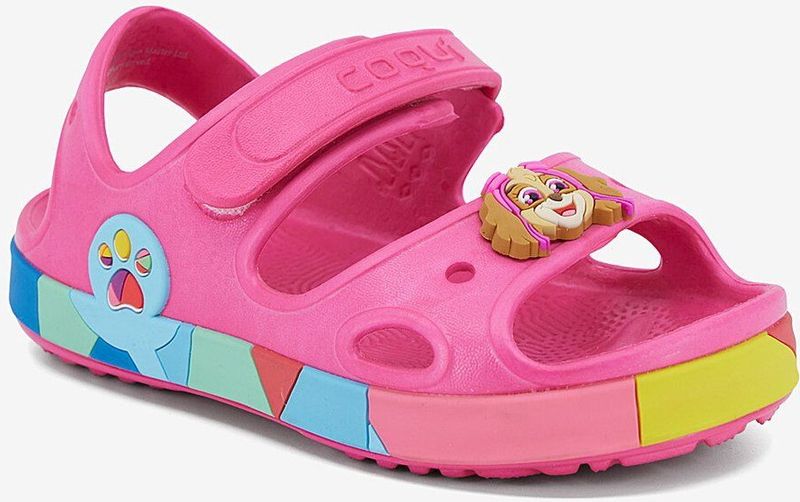 Kindersandalen coqui yogi lt. fuchsia pp skye + amulet 22/23