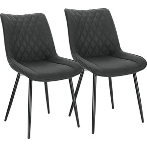 Rootz elegante eetkamerstoelen - moderne eetstoelen - stijlvolle stoelen - duurzaam metalen frame - comfortabele schuimvulling - eenvoudige montage - 46 cm x 40,5 cm x 85,5 cm