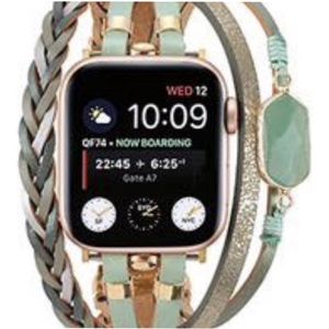 Apple Watch Bohemian Indian stijl horlogebandje 38/40/41 mm leer en kralen
