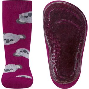 Ewers Antislipsok - Fuchsiaroze & Grijze Koala - Elastisch - Siliconenzool-27/28