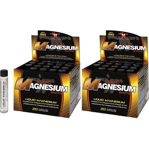 M Double You - Liquid Magnesium (2 x 20 ampullen) - Kalium - Vitamine B6 - Vloeibaar - Voordeelverpakking