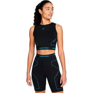 Nike Pro Dri Fit Mouwloos T-shirt Vrouwen Zwart - Maat L