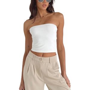 Zomerse Strapless Tube Top voor Dames - Elegante Lace Bustier Top - Perfect voor Strand en Feestjes