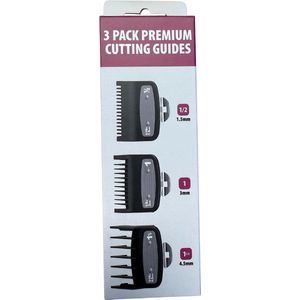 The Shave Factory - 3 pack premium opzetkammen - 1,5 mm - 3 mm - 4,5 mm - professionele opzetkammen - cutting guides - tondeuse - Wahl