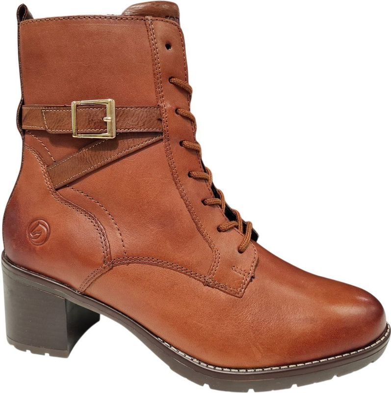 Remonte - Dames Laarzen - Cognac - Leren Kuitlaarzen