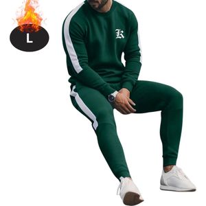 Nivard Joggingpak - Huispak - Volwassenen - Trainingspak - Comfortabel - Joggingsbroek - Tracksuit - Heren - Casual - Groen - L