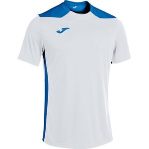 Joma Championship VI Shirt Korte Mouw Heren - Wit / Royal | Maat: L