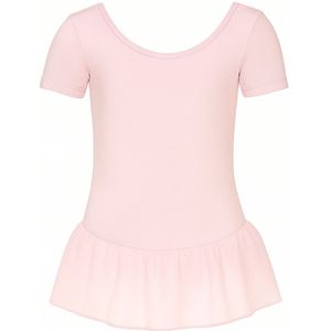 Dancer Dancewear - Balletpakje met korte mouw en rokje ""Star"" - Meisje - Roze - maat 92-98 (4 jaar)