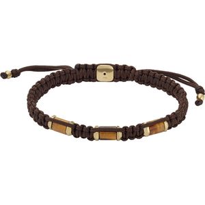 Fossil Heren Armband Staal - Bruin