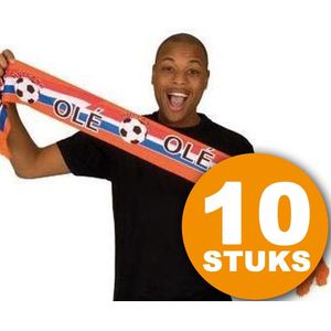 Oranje Feestkleding | 10 stuks Oranje Sjaal | Nederlands Elftal EK/WK Voetbal