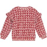 DAILY7 - Sweater Heart Print - Hoodie - Roze