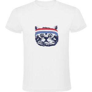Kat met hoofdband Heren T-shirt - huisdier - dieren - poes - nederland