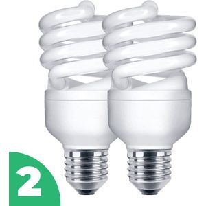 Sidef Spiraal Spaarlamp E14 - 11W (60W) - Warm Wit Licht - Niet Dimbaar - 2 stuks
