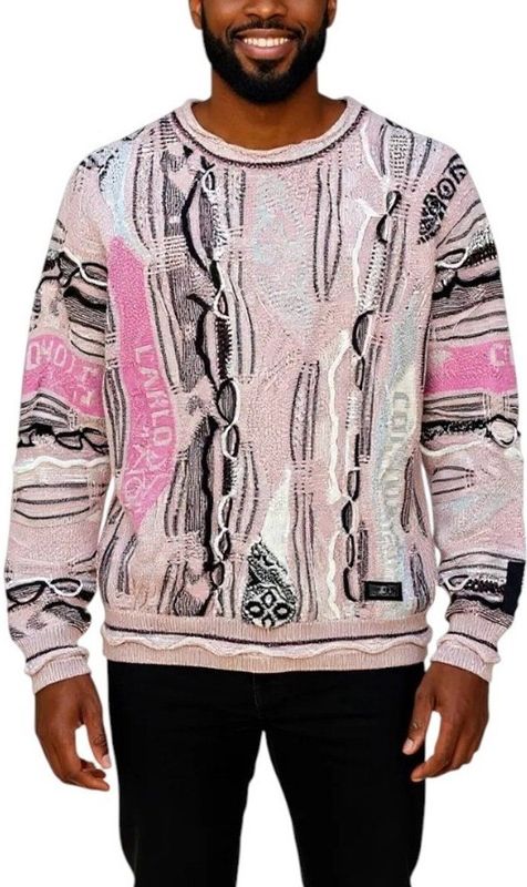 Carlo Colucci Heren Trui Roze C10802/681