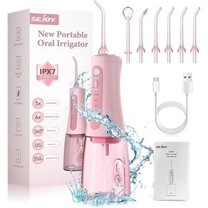 VORLOU - Waterflosser met tank - 300 ml - tandheelkundige - monddouche - voor thuis en op reis - voor mondverzorging - USB oplaadbare draadloze - watertandenstokers - voor tandreiniging