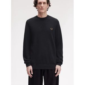 Fred Perry Pique Stitch Jumper Black