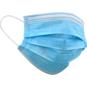 Mondkapje Blauw Wegwerp - Mondmasker Wegwerp Niet Medisch Mondkapje Blauw - Blauw Mondkapje Wegwerp Universeel - 1 Stuks