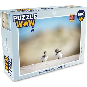 Puzzel Jongen - Zand - Vogels - Legpuzzel - Puzzel 500 stukjes