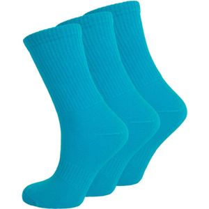 3 paar Naadloze damessokken - Aquablauw - Maat 36-40 (Onesize)