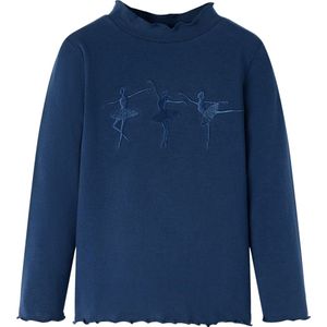 vidaXL - Kindershirt - lange - mouwen - 92 - marineblauw