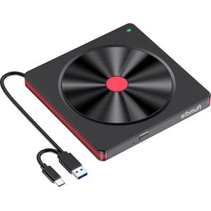 Externe CD-DVD Drive USB 3.0 Type C Draagbare Externe Optische Drive Voor Laptop Desktop PC - Windows Macbook Linux - Burner Speler randapparatuur Externe dvd speler