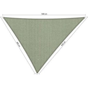 Shadow Comfort® Ongelijkzijdige Schaduwdoek - UV Bestendig - Zonnedoek - 400 x 450 x 500 CM - Moonstone Green