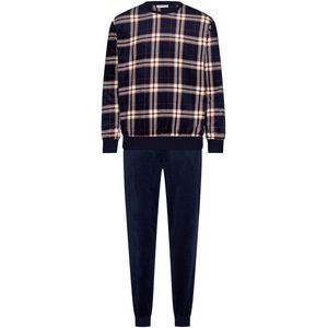 Pastunette - Midnight Mode - Huispak/Pyjama - Blauw Geruit - Velours/Fleece