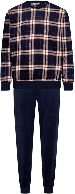 Pastunette - Midnight Mode - Huispak/Pyjama - Blauw Geruit - Velours/Fleece