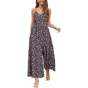 Dames Jumpsuit Playsuit met Wijde Pijpen - Casual Zomer Outfit