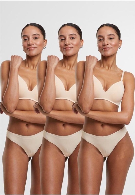 Urban Classics - Lasercut Tanga 3-Pack - Beige - String
