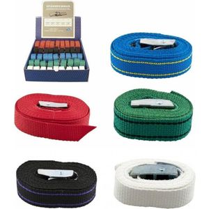 Span Band / Riem met metalen Gesp Zwart (2,5 meter lang) (POL4610082525)