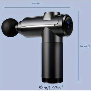 De spiermassage gun is een stille deep tissue impact massager, speciaal ontworpen voor sporters. Hij is uitgerust met 32 snelheidsinstellingen, 8 massagekoppen, een lcd-touchscreen en een handzaam ontwerp.