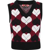 myMo - Slipover - Hartpatroon - Regular Fit - V-hals