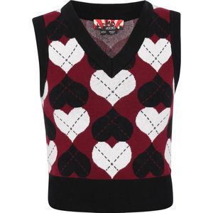 myMo - Slipover - Hartpatroon - Regular Fit - V-hals