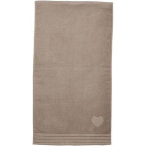 Riviera Maison Heart - Badlaken - 100x180 cm - Taupe