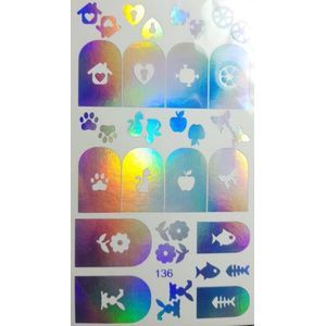 Korneliya Folie Decal 136 Holografisch Zilver