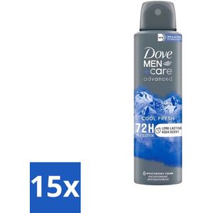 Dove - Deodorant - Men Care Cool Fresh - Verfrissend en langdurige bescherming - 150 ml - Bulkverpakking - 15 stuks