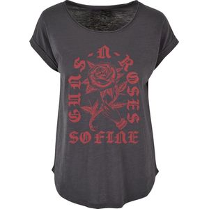 Guns N' Roses So Fine Rose Dames T-shirt - grijs - S