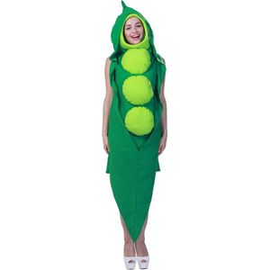 Groente erwten volwassen uniseks kostuum groepen eco-vriendelijk vegan kostuum - feestkleding.